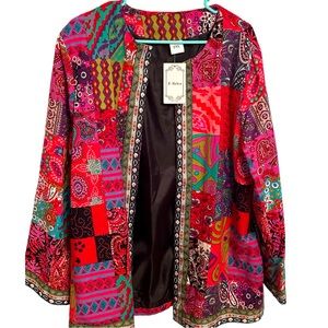 E-retro Open Patchwork Blazer